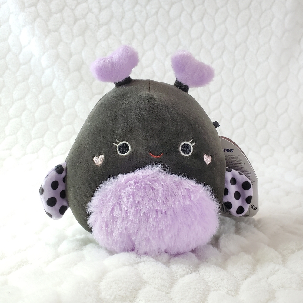 Citlalli Valentines Day 2025 Squishmallow 5 Inch BNWT Black Ladybug Purple Belly